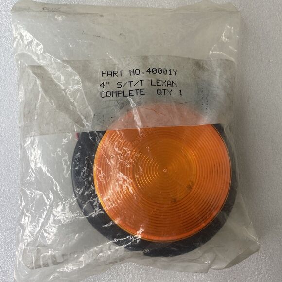 Signal Light 4” By Truck-Lite Part No. 40001Y S /T /T LEXAN - Picture 1 of 4